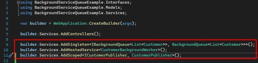 Background Service Queue 17