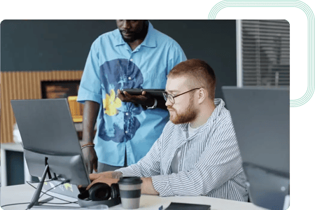 Software Developer a trabalhar na interface do GR Portal